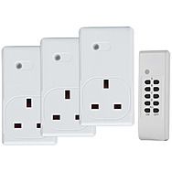 Securlec 3 Pack Remote Control Sockets