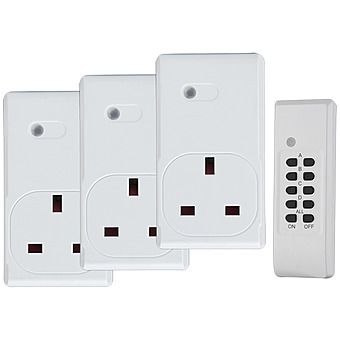 Securlec 3 Pack Remote Control Sockets