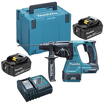 Makita DHR242RTJ 18V LXT Cordless Rotary Hammer Drill 24mm SDS+  2 x 5.0Ah