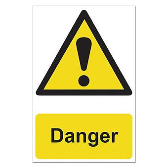 Danger 200 x 300mm Self Adhesive Sign