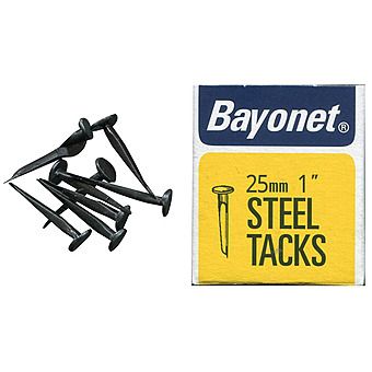 Bayonet 25mm Steel Tacks 40g Box