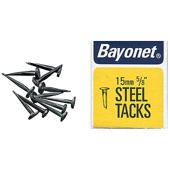 Bayonet 15mm Steel Tacks 50g Box