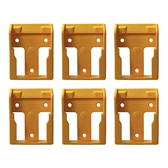 Stealthmounts DeWalt 18V and 54V Battery Mount Holder 6 Pack | BM-DW20-YLW-6