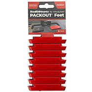 Stealthmounts Red Mounting Feet For Milwaukee Packout 8 Pack | PAC-F-02-8
