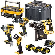 DeWalt DCK456M3T 18V XR 4 Piece Kit With  3 x 4.0Ah Batteries
