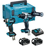 Makita DLX2516TJ 18V Cordless Combi Drill & Impact Driver Twin Pack 2 x 5.0Ah Batteries