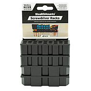 Stealthmounts Black Wall Hive System Screwdriver Racks 4 Piece Set | WH-BLK-SD-4