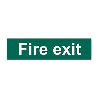 Fire exit Text Only Self Adhesive Sign 20 x 5cm
