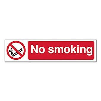 No smoking Sign Self Adhesive 20x5cm