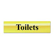 Toilets Sign Gold Effect 20x5cm Self Adhesive