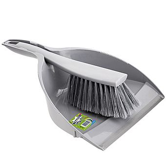 Bettina Premium Dustpan & Brush Set Silver