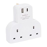 Kingavon 2 Way Expansion Plug with USB A & Type-C