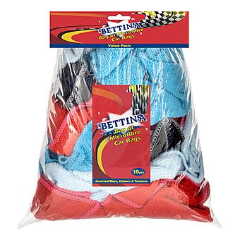 Bettina Bag of 10 Assorted Microfibre Car Rags