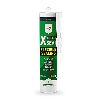 Tec7 X-Seal Flexible Sanitary Sealant - Replaces Caulk, Silicone & Mastic - 310ml - White