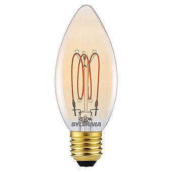 Sylvania 3.5W = 25W Amber White Vintage-Style LED Light Bulb 250lm Candle E14
