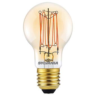Sylvania 7W = 45W Amber White Vintage-Style LED Light Bulb 550lm GLS E27 Dimmable