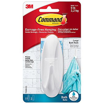 Command 3M 17083B Large Bathroom Designer Easy-Off Hook