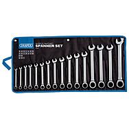 Draper 16 Piece Hi-Torq Metric Ratchet Combination Spanner Set 27690