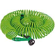 Draper 30m Coiled Garden Hose & Adjustable Sprayer