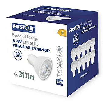 Picture of Fusion 3.7W = 35W LED Light Bulb 10 Pack 352lm GU10
