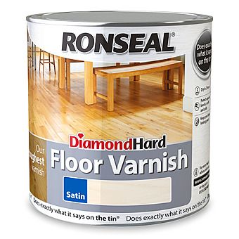 Picture of Ronseal Diamond Hard Floor Varnish Satin 2.5 Litres