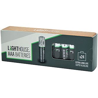 24 x AAA Batteries By Lighthouse