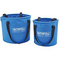 Faithfull FAI1220LBUC 20 & 12L Collapsible Bucket Twin Pack
