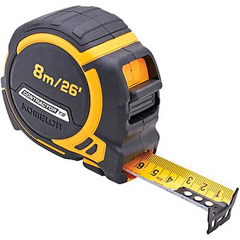 Komelon 8m/26' Measuring Tape Measure with Belt Clip