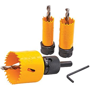 Faithfull 3 Piece Holesaw Set 20, 25, 51mm FAIHSAUQCSET