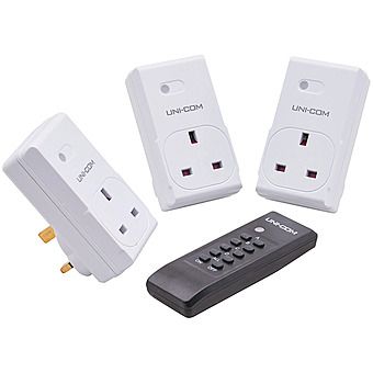 Uni-Com Remote Control Sockets Pack of 3