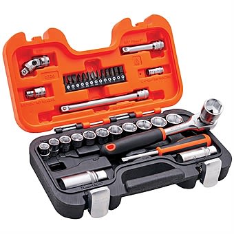 Bahco S330 1/4 inch & 3/8 inch 34 Piece Socket Set 
