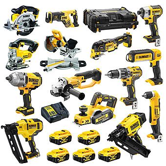 DEWALT Ultimate 18V XR Cordless 15 Power Tool Mega Pack + 5 x 5.0Ah Batteries
