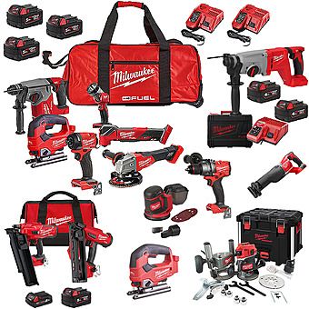 Milwaukee 14 Piece M18 18V Monster Power Tool Kit
