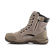 Buckbootz High Leg Lace/Zip Safety Boot - Stone
