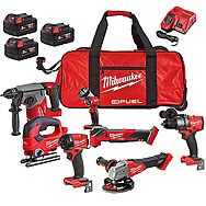 Milwaukee M18 FPP7A4-503B 7 Piece 18V FUEL Cordless Kit Power Pack 3 x 5.0Ah Batteries