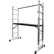 ProPlus Combination Ladder With Scaffolding Style Platform