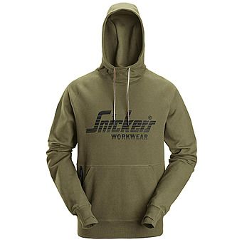 Picture of Snickers 2894 Khaki Green Logo Hoodie