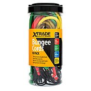 XTrade Assorted Bungee Elastic Straps Cords Pack of 10