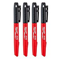 Milwaukee Inkzall Pack of 4 Black Markers | 4932480551