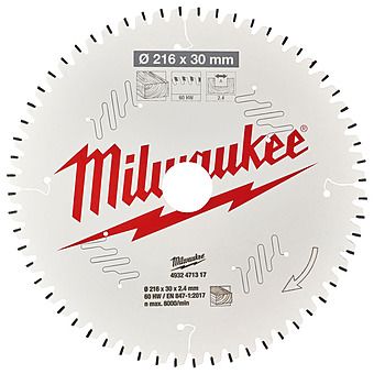 Picture of Milwaukee 216mm x 30mm Circular Saw Blade