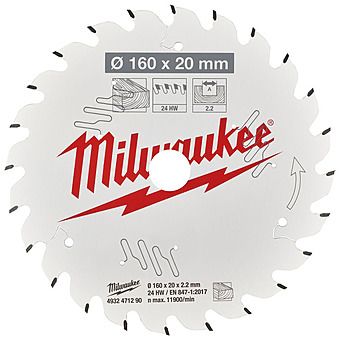 Picture of Milwaukee 160mm x 20mm Circular Saw Blade