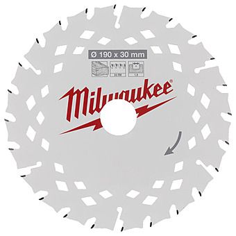 Milwaukee 190mm x 30mm 24T Circular Saw Blade