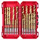 Milwaukee Shockwave 25 Piece Impact Duty HSS Ground Red Hex Metal Drill Bit Set