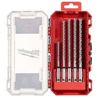 Milwaukee 5 Piece SDS Plus MX4 4 Cut Drill Bit Set