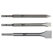 Milwaukee 3 Piece SDS-Plus Chisel Set