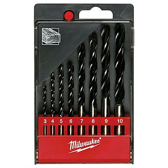 Milwaukee 8 Piece Brad Point Wood Drill Bit Set