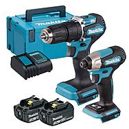 Makita DLX2414SJ 18V LXT Combi Drill & Impact Driver Twinpack with 2 x 3.0Ah Batteries and MakPac Case