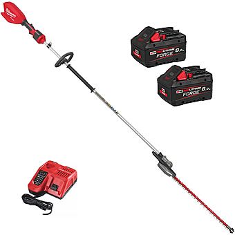 Milwaukee M18 FHETE27-802 18V FUEL Extended Pole Hedge Trimmer 267cm with 2x 8.0Ah Batteries | 4933480122