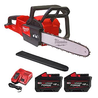 Milwaukee M18 FCHS35-122 18V FUEL 35cm Chainsaw with 2 x 12.0Ah Forge Batteries