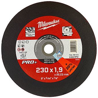 Milwaukee 230mm Metal/Inox 1.9mm Thin Cutting Disc